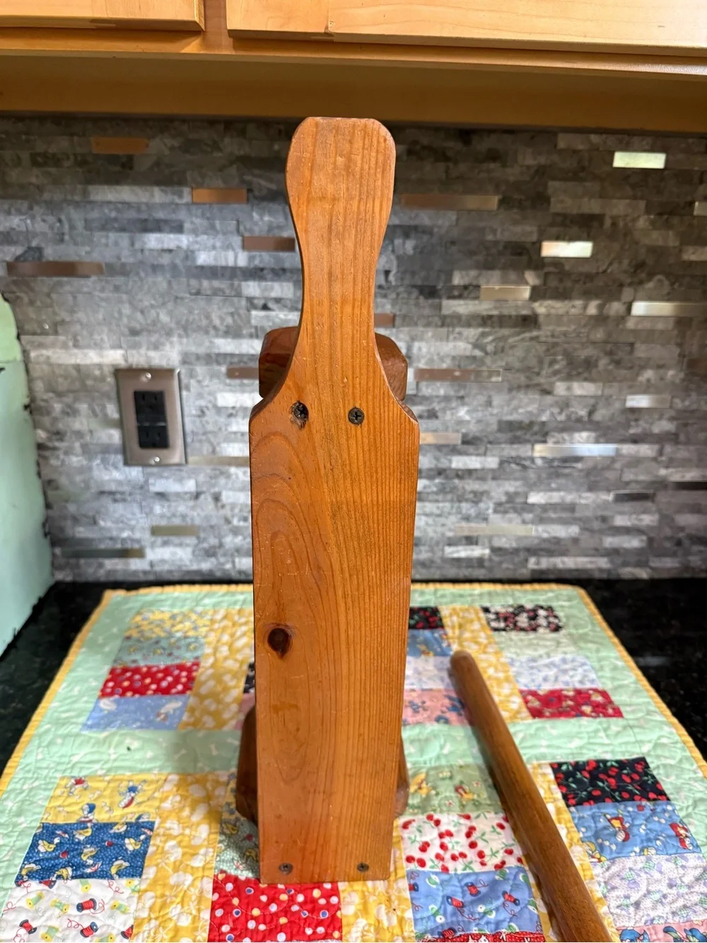 Vintage Cottage Core Wood Paper Towel Holder